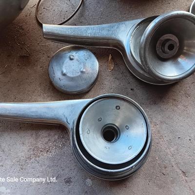 Stainless steel Milking machine - bucket - with hoses and a cream separator