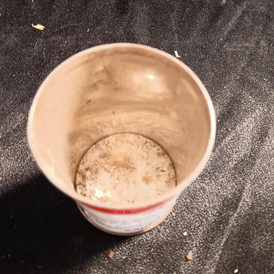 Vintage tins - Family brad and nail assortment and a Mobil Upper lube tin