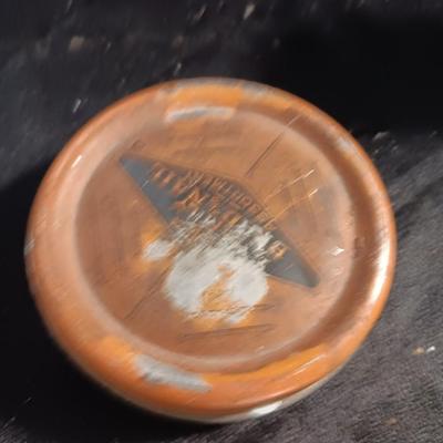 Vintage tins - Family brad and nail assortment and a Mobil Upper lube tin