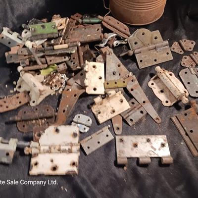 Lots of usable antique / vintage hinges and hardware