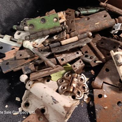 Lots of usable antique / vintage hinges and hardware