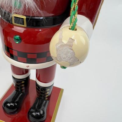 486 Pair of Santa Wooden Nutcrackers 17.5â€