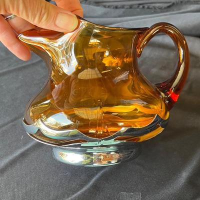 Farber Brothers Farberware Cambridge Glass Amber Pitcher