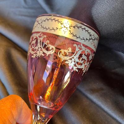 WOW!  Cranberry flash & gilded