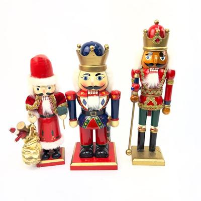 488 Set of Three Wooden Nutcrackers