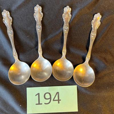 Rogers & Hamilton Silver plate Soup Spoons Monogrammed