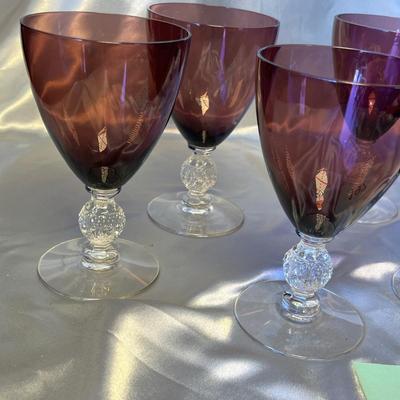 Cambridge Aurora Pattern Water Goblets