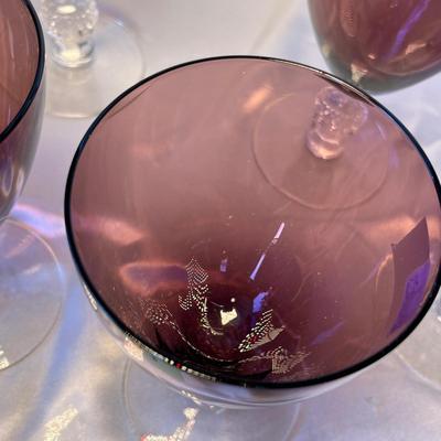 Cambridge Aurora Pattern Water Goblets