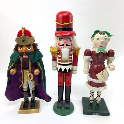 489 Set of Three Wooden Nutcrackers