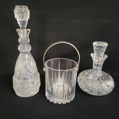 Crystal Decanters and an Ice Bucket (BR-DW)