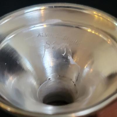 Sterling Silver and Glass Cordial Glasses and Trays (BR-DW)