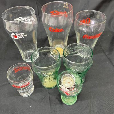 Vintage Lot of Coke Coca Cola Drinking Glasses