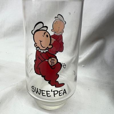 Vintage Swee' Pea Glass Collectors 1975 King Features Kollect-A-Set Series 7 oz. Coca-Cola Coke