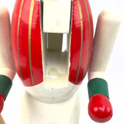 497 Large 23â€ Wooden Snowman Nutcracker with Small Wooden Sign