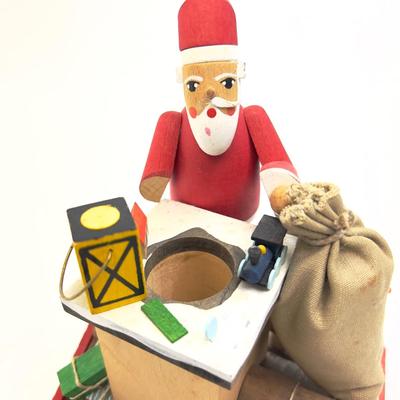 499 German Erzgebirge Smoker Figure: "Santa on Roof Topâ€ by Richard Glaesser