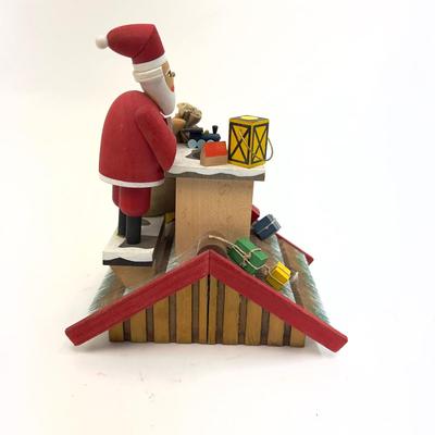 499 German Erzgebirge Smoker Figure: "Santa on Roof Topâ€ by Richard Glaesser