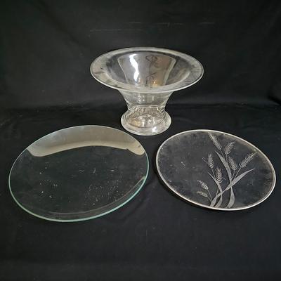 Glass Bowl & Plates  (PS-JS)