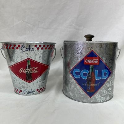 Vintage Coke Coca-Cola Ice Buckets