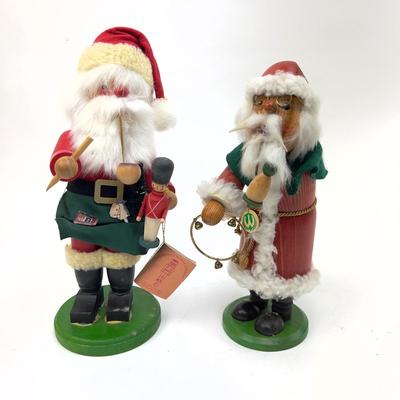 500 Two German Wooden Santa Smokers as-is