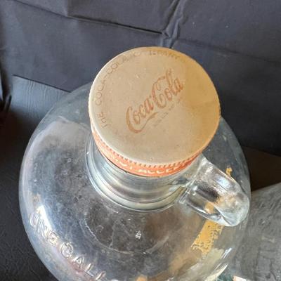RARE 1950's 2 Gallon Glass Coca-Cola Coke Syrup Bottles with Lid Duraglass