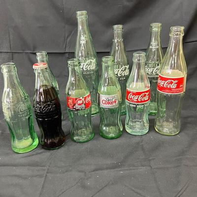 Vintage Lot of Coke Coca-Cola Glass Bottles