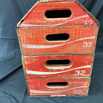Vintage Original Handmade Bottle Carrier Chest 12 1/4" Wide x 18" Tall