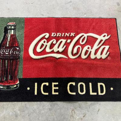 Vintage Coke Coca-Cola Floor Mat 30x46" Ice Cold