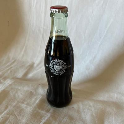 Coke Coca-Cola Ft. Smith 150 Anniversary 8oz. Glass Bottle Filled