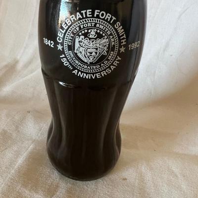 Coke Coca-Cola Ft. Smith 150 Anniversary 8oz. Glass Bottle Filled