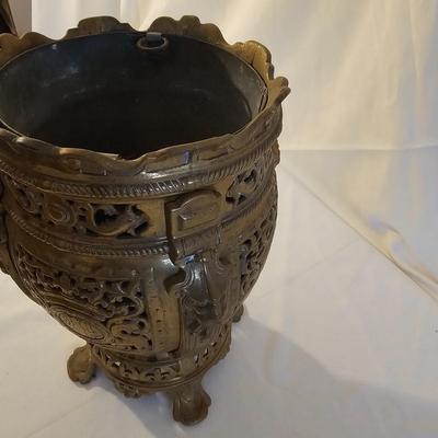 Vintage Bronze Asian Footed Jardiniere  (BP-JS)