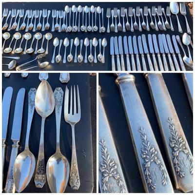 King Raichle & King Sterling Silver Flatware Set + Serving Pieces & Ice Tongs