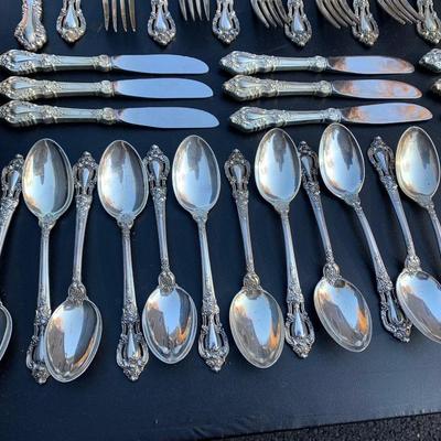 Lunt Eloquence Sterling Silver Flatware Set + Serving Pieces