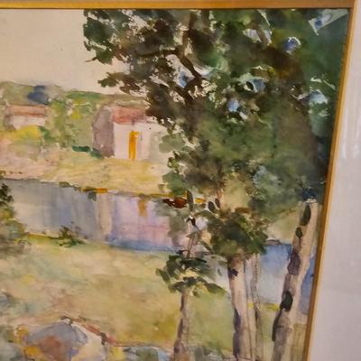 Watercolor of Artist Working by Althea H. Platt  (BP-JS)