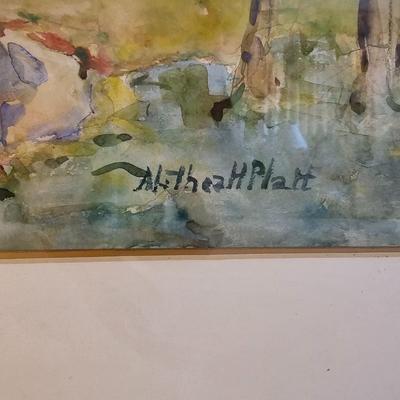 Watercolor of Artist Working by Althea H. Platt  (BP-JS)