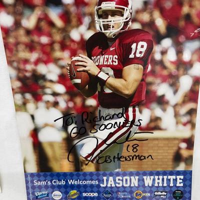 Oklahoma Sooners College Football Billy Sims Signed, Jason White Sports Memorabilia