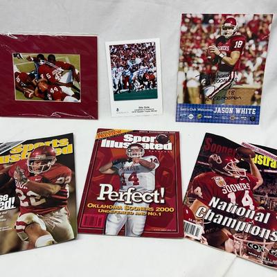 Oklahoma Sooners College Football Billy Sims Signed, Jason White Sports Memorabilia