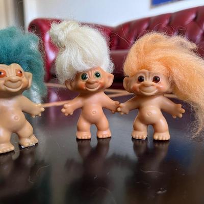 Three vintage Trolls Mohair
