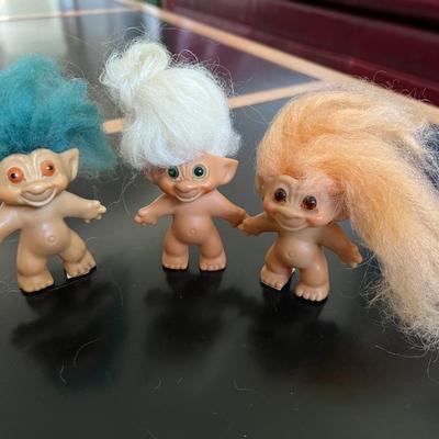 Three vintage Trolls Mohair