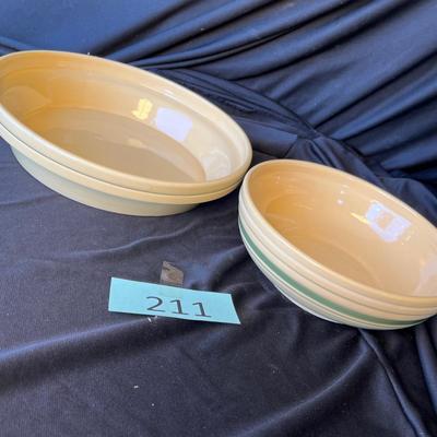 Tender Heart Yelloware Pie Plate & bowl