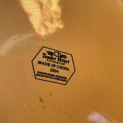 Tender Heart Yelloware Pie Plate & bowl