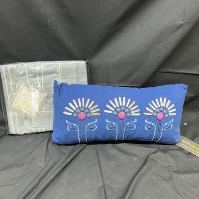 Euro Sham Light Blue and Designer Pillow New