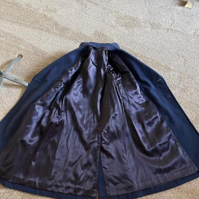 Military Long Wool Coats Navy