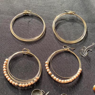 25 Colorful Dangle Earrings incl 925 + Rings (DR-SS)