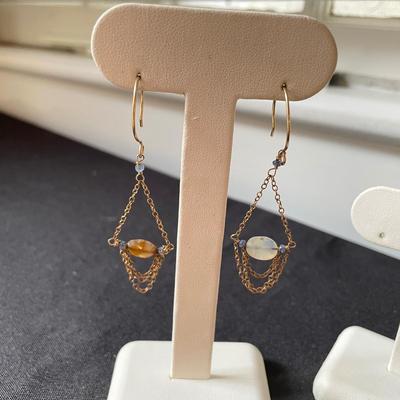 25 Colorful Dangle Earrings incl 925 + Rings (DR-SS)