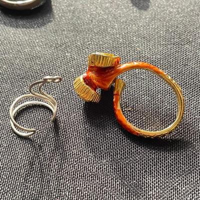 25 Colorful Dangle Earrings incl 925 + Rings (DR-SS)