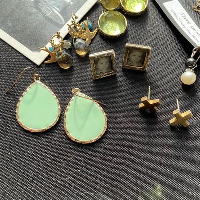 25 Colorful Dangle Earrings incl 925 + Rings (DR-SS)