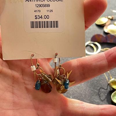 25 Colorful Dangle Earrings incl 925 + Rings (DR-SS)