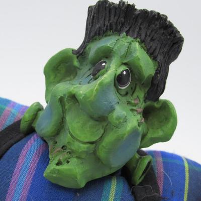 Russ Li'l Theaters Bolts Frankenstein Monster Halloween Holiday Decor Shelf Sitter Doll