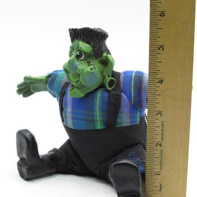 Russ Li'l Theaters Bolts Frankenstein Monster Halloween Holiday Decor Shelf Sitter Doll