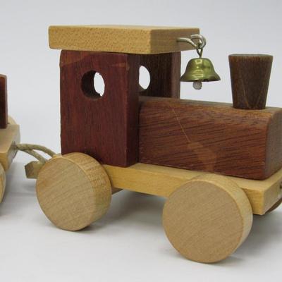 Retro Original Loquai Holzkunst West Germany Wooden Toy Train